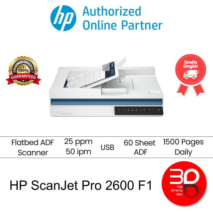 Gambar HP Scanner ScanJet Pro 2600 F1 Original [20G05A] - Packing Biasa dari 3DD - HP Authorized Kota Administrasi Jakarta Pusat Tokopedia