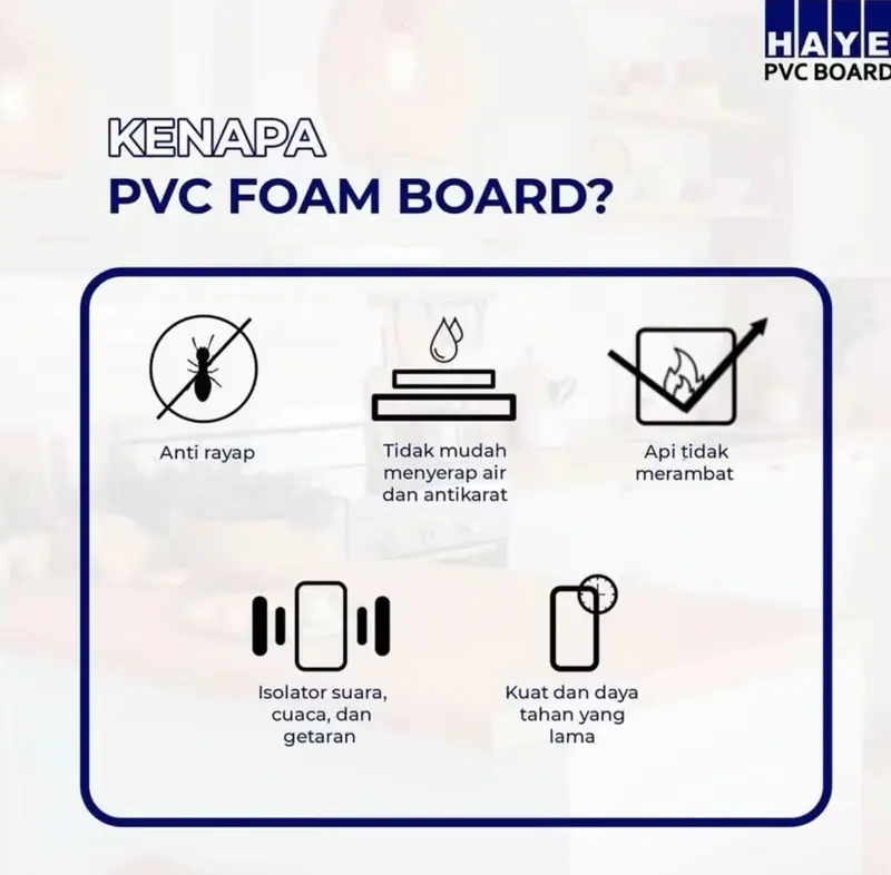 HAYE Pvc Board Potongan 40 x 60 5mm Pvc Foam Board Furniture aestetic anti rayap 2