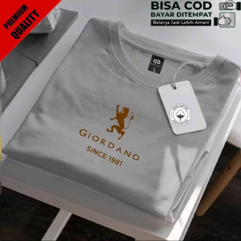 Promo !! Baju Kaos Distro GRDN LION BW Text Gold Premium Quality Kaos Cotton Combed 30s Lengan Pendek T-Shrit Koas Unisex Pria/Wanita Nyaman Panjang 6