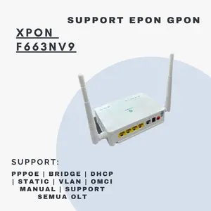 Modem F663NV9 ONU XPON GPON EPON 1GE+3FE+1USB WIFI Antena Sinyal 300Mbps Dengan Adaptor