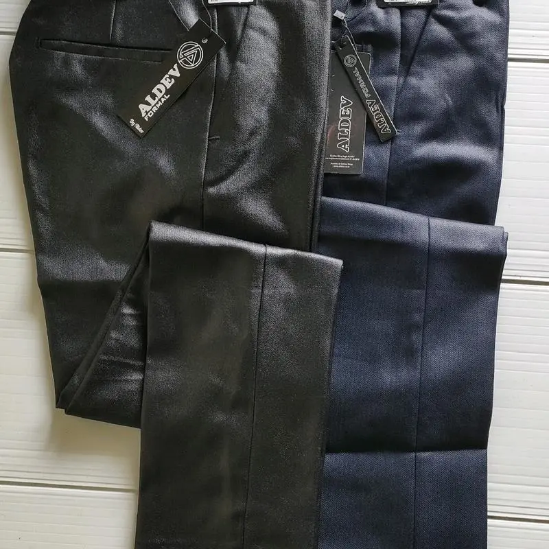 Celana Formal Anak Model Slimfit Bahan Woll Tebal dengan Resleting Auto Lock dan Daleman Furing - Hitam - Fashion laki ankle pants 4