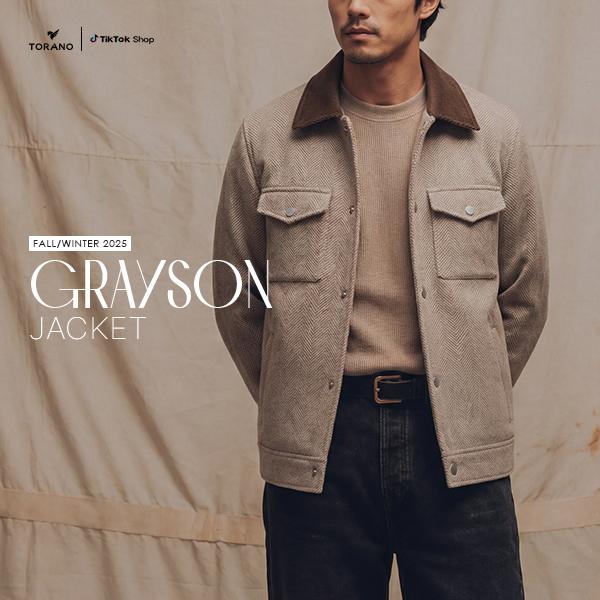   LUXURY ITEM  TORANO Áo khoác CT891 giữ ấm tốt phong cách smart-casual chất liệu dạ cao cấp thiết kế regular fit cổ bẻ thêu logo tay khóa kéo chắc chắn túi tiện dụng thời trang nam tính 