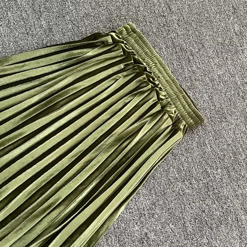 ROK PLISKET BLUDRU PANJANG PREMIUM IMPORT / ROK PLEATED BLUDRU Mewah 6