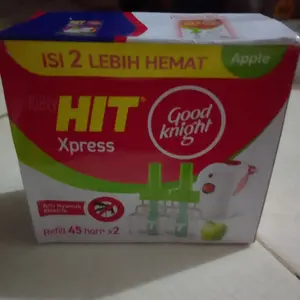 Hit Good Knight Refill Apple Multipack - Refill Obat Nyamuk Elektrik - Bunuh Nyamuk Penyebab Demam Berdarah (DBD)