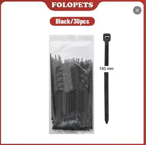 FOLOPETS Alat Penyambung Pagar Hewan (1 Pcs) - Besi Anti Karat, Kuat & Mudah Dipasang! Hitam