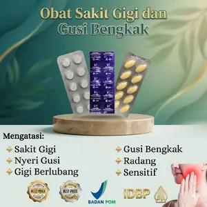 PAKET HEMAT SUPLEMEN SAKIT GIGI DAN GUSI,GUSI BENGKAK,GUSI BERLUBANG,NYERI GUSI DAN GIGI SENSITIVE
