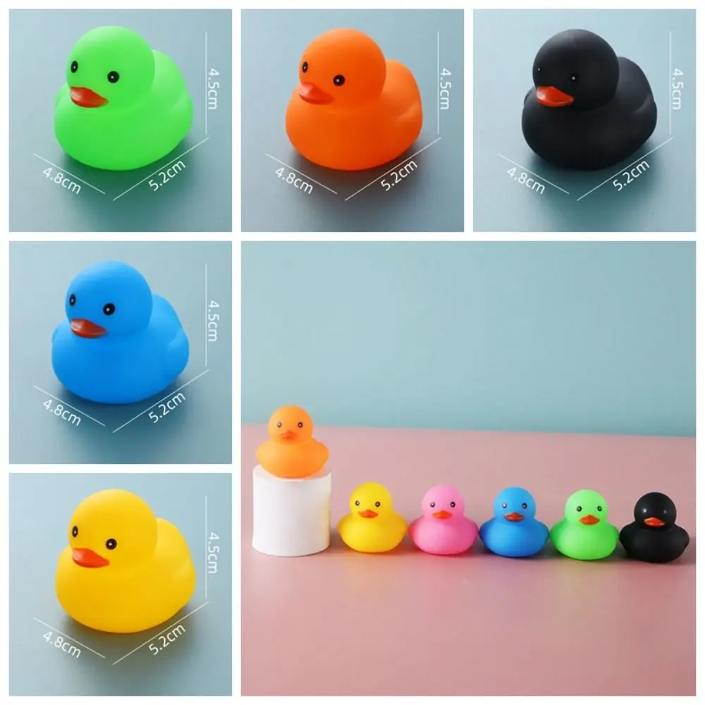 3PCS Swimming Yellow Duck Floating Duck Squeeze Sound Toy with Squeeze Sound Floating Yellow Duck Baby Bath Toys Soft Rubber Little Yellow Duck Water Toy Fun Gifts