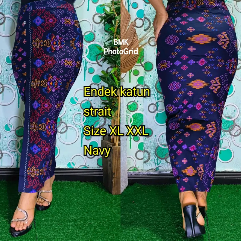 Kamen Jadi Katun Melar Motif Endek Size XL dan XXL 0