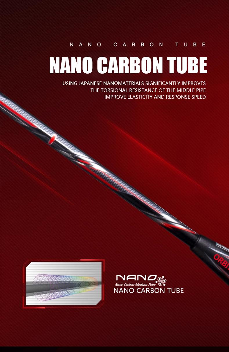 ORBITAL BLADE RAKET BADMINTON FULL CARBON MAX:35LBS 4U (82±2g) Tipe Menyerang Balance 295±3MM