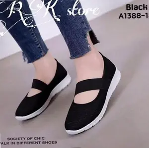 SEPATU SLIP ON WANITA MODEL KARET BEST SELLER TERLARIS | Hot Item