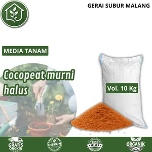 GERAI SUBUR MALANG Cocopeat 1 Karung 10 Kg Netto ±3 Kg Media Tanam Serbuk Kelapa Best Choice untuk Pemula Ideal untuk Pertumbuhan Tanaman