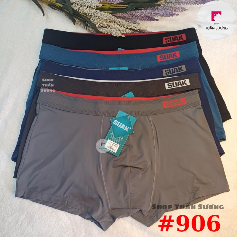 Set 5-10 Quần Lót Đùi Nam, Mã 906, Chất Thun Lạnh Cao Cấp, Mềm Mịn, Co Giãn Thỏa Mái, Sịp