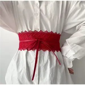 VENDI - Ikat Pinggang Wanita Sabuk Lebar Belt Fashion Obi Korset ‘Kulit Renda’