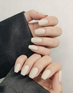 Milky White Fake Nails – Soft & Versatile!! 100% Handmade | Matte & Glossy Dual Finish | Medium Oval / Medium Almond / New Chinese Square | Goes with Everything | Perfect for Work & Dates