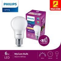 Gambar Philips Led Bulb 6w 3000K / 6500K Mycare 8 watt w Warm White / Putih - dari Pusat listrik blitar Kota Blitar 1 Tokopedia