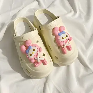 Sandal Baim Fuji Wanita My Melody Jibbitz Series Kekinian Tebal 5cm Anti Slip Sandal Baim Fuji Wanita My Melody Jibbitz Series Kekinian Tebal 5cm Anti Slip