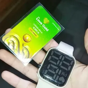 TJ Jam Tangan Pria Wanita LED Digital Rubber Fashion Anak Remaja JF073