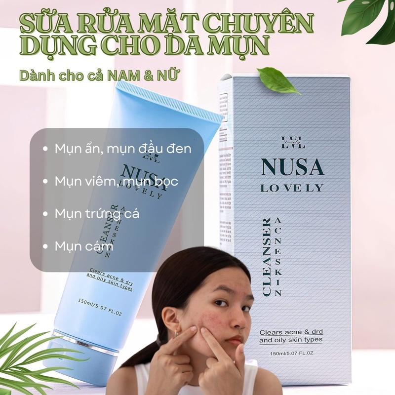 Nusa Sữa Rửa Mặt Nusa Giảm Bã Nhờn Giảm Mụn Hiệu Quả Làm Mờ Thâm Trắng Da Tự Tin Tươi Trẻ Cho Nam & Nữ
