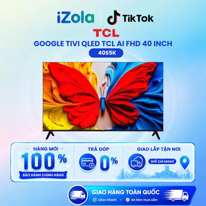 40S5K - Google Tivi QLED TCL AI FHD 40 inch 40S5K - Hàng chính hãng