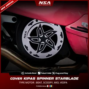 COVER KIPAS SPINNER STARBLADE TYPE MIRROR tipe forced air cooling NSA AUTOPARTS