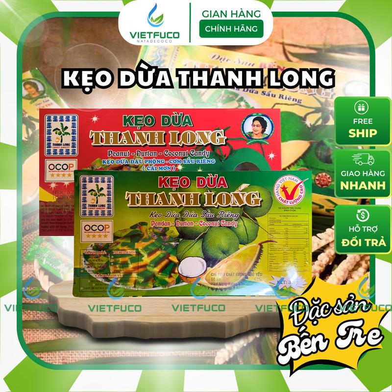 Kẹo Dừa Lá Dứa Bến Tre Thanh Long - Hộp 300g