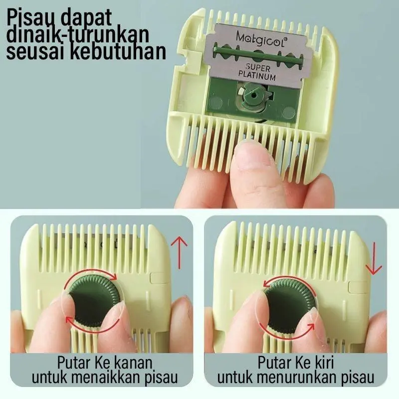 ALAT SISIR PEMOTONG RAMBUT ANAK BAYI DEWASA MINI HAIRCUT 2IN1 POTONG CUTTER GUNTING PORTABLE SERBA GUNA Cukur 3