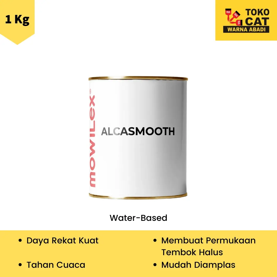 DEMPUL TEMBOK MOWILEX ALCASMOOTH 1 KG - MENAMBAL BEKAS LOBANG