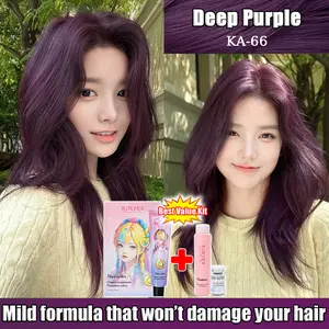 KOKIRA Deep Purple hair color KA-66 cat rambut essential oil pewarna rambut tanpa bleaching warna natural dan perawatan