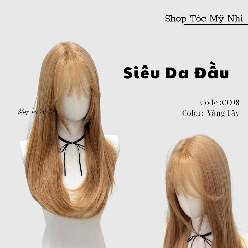  Tóc Giả Mỹ Nhi Nguyên Đầu Móc Lưới Chữ T Cúp cc08  Mái Thưa Wig 