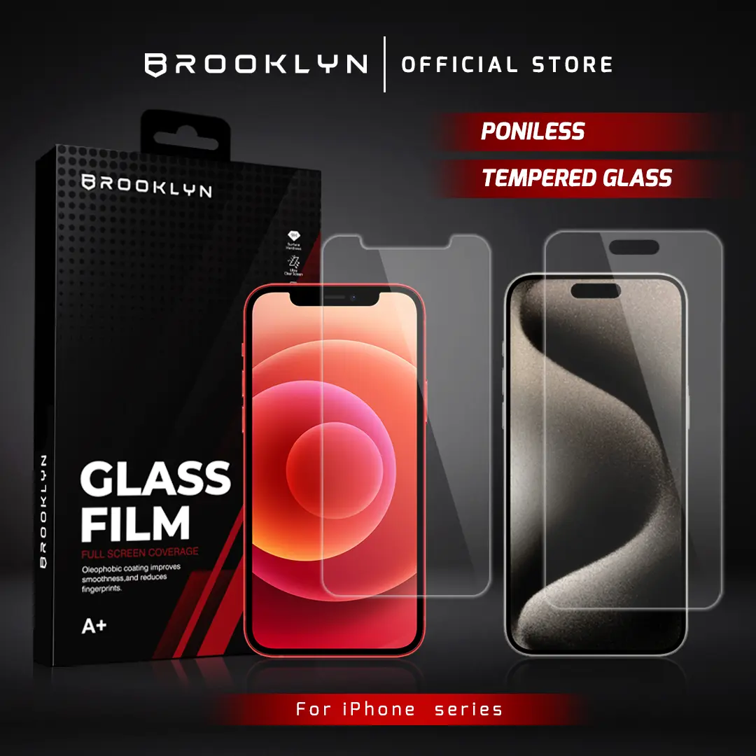 Brooklyn Poniless Tempered Glass iPhone 14/13/12/11/X XR XS MAX Mini Pro Max Plus