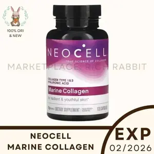 Neocell Marine Collagen Suplemen Kulit Cerah Sendi Rambut ORI USA Hyaluronic Acid 120 Capsules