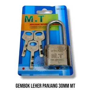 Gembok 30mm Leher PANJANG  Chrome LONG MT