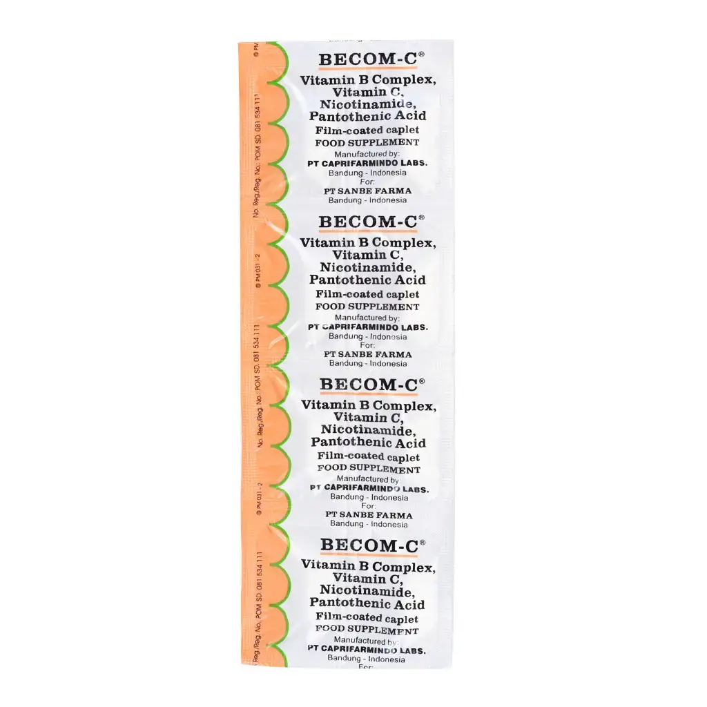 BECOM C Strip Isi 10 Tablet - Suplemen dan Vitamin
