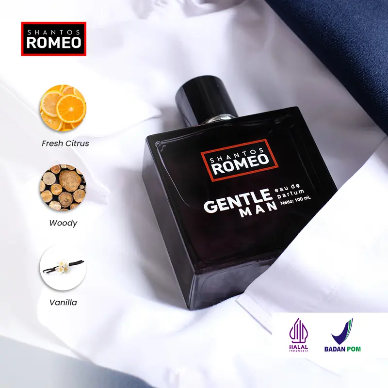 Shantos Romeo Fragrance Eau De Parfume 100ml Parfum Wangi Pria Perfume Cowo Wanginya Sporty, Maskulin 5