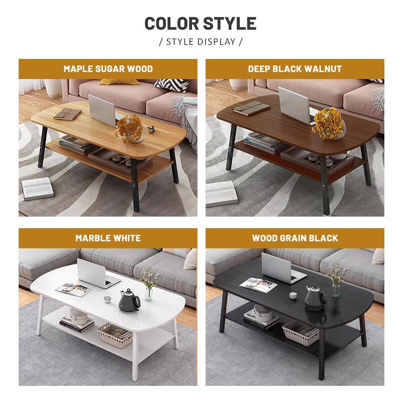 COD Meja Tamu 2 Tingkat Living Room Center Table Coffee Table Meja Kopi Kayu table Meja Sudut Modern Meja Tengah Rumah 3