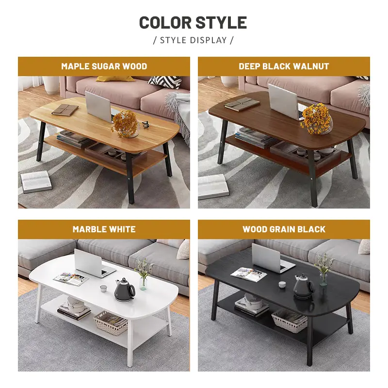 COD Meja Tamu 2 Tingkat Living Room Center Table Coffee Table Meja Kopi Kayu table Meja Sudut Modern Meja Tengah Rumah 3