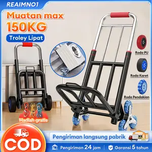 【Diskon 50%】REAIM Trolley Tarik Troli Lipat Besi Premium Troley  ShopLipat  Kapasitas TrolleyBesi Lipat  50KG/110KG/150KG  Kuat Pengangkut Portable Tahan Lama dan Serbaguna