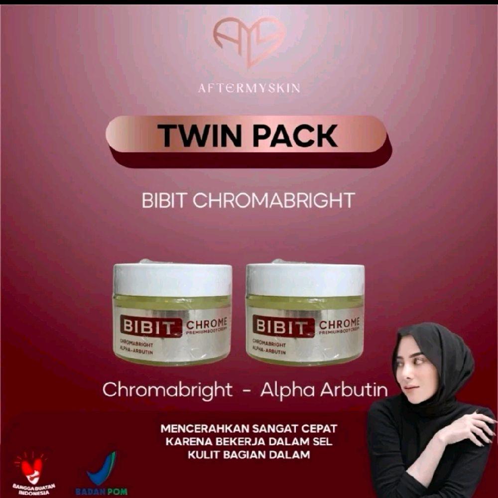 2 PCS Bibit chromabright Premium Body Cream Aftermyskin Feminine - bibit