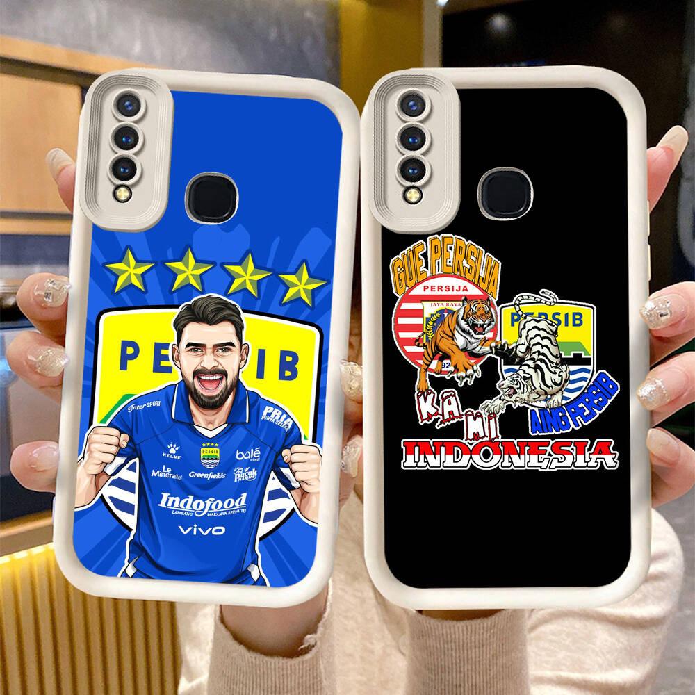 C-37 Persib Casing untuk VIVO Y30i Z1 Y19 Y50 Y15 Y12 Y30 Y17S Y17 V9 Pro Kasus Pelindung Case