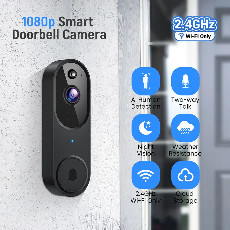 Doorbell Camera Smart Wireless Video WiFi With Motion Detector
