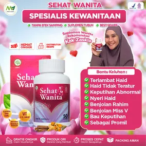 Suplemen Sehat Wanita Herbal Spesialis Untuk Masalah Kewanitaan Isi 50 & 100 Kapsul Terdaftar BPOM Halal MUI
