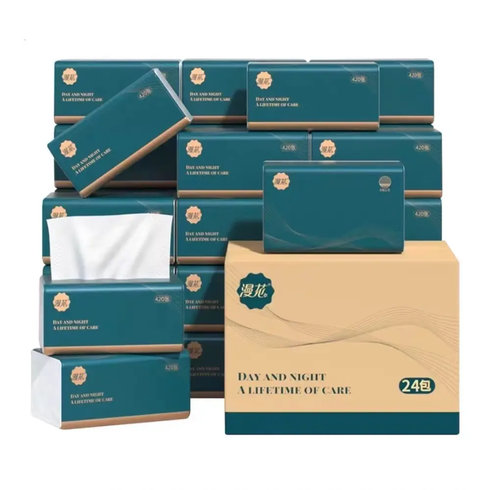MANHUA Facial Tissue - 24 Packs per Box - All Ages - Ready Stock - Kitchen & Living Room - Napkin