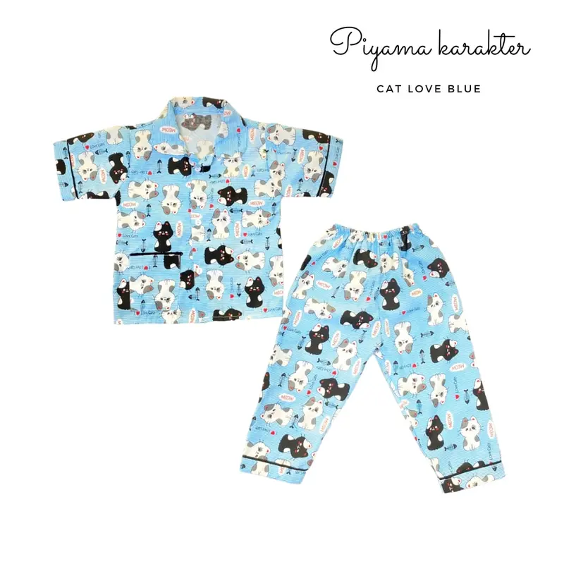 GM - (HEMAT Beli 2 Gratis 1) Piyama karakter anak usia 0bulan-4tahun kirim random anak cewek anak cowok Tidur Lengan pendek Perempuan 2