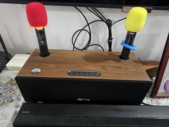 Product Review of JazzPiper PLUS V3 Family Karaoke Sound Bar with 2 Wireless Mics and Remote Control Audio Speakers from h**m 0
