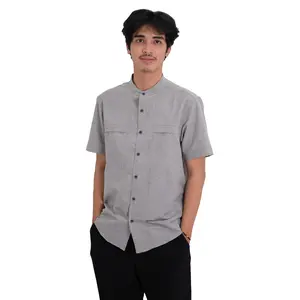 POSHBOY Baju Koko Lengan Pendek Baju Muslim Pria Bahan Katun - El Rayyan