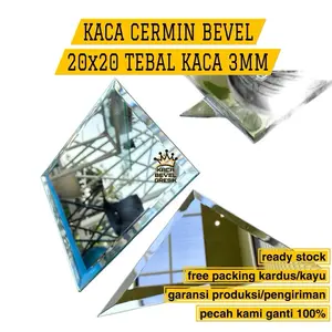 kaca cermin bevel 20x20 kaca cermin bevel moulding tebal kaca 3mm