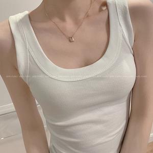 Women's Sleeveless Slim-Fitting Top, Summer & Fall New Arrival, Conceals Side Boob Design, Perfect for Daily Wear 0756# Womenswear Basic Casual Minimalist