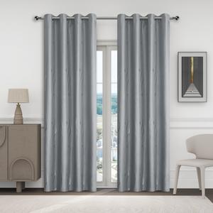 CASA RUYI Cortina Con Patrón De Olas 137*230CM Opaca Y Antirayos UV Estilo Elegante Útil Para Dormitorio Y Sala