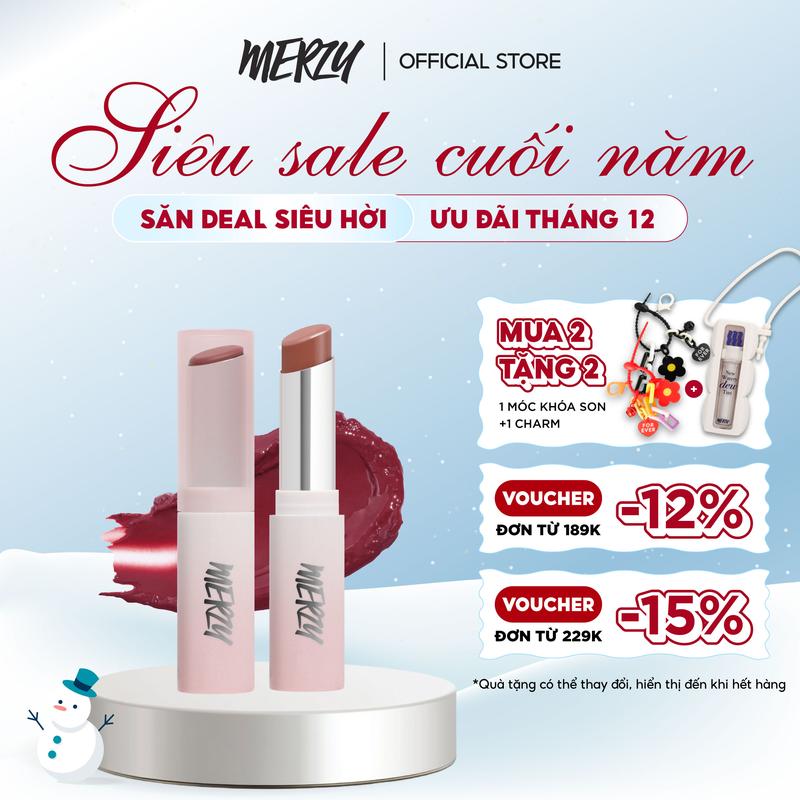  Son Dưỡng Trang Điểm Có Màu Merzy Siren Melting Color Lip Balm 3g Cosmetic son merzy 