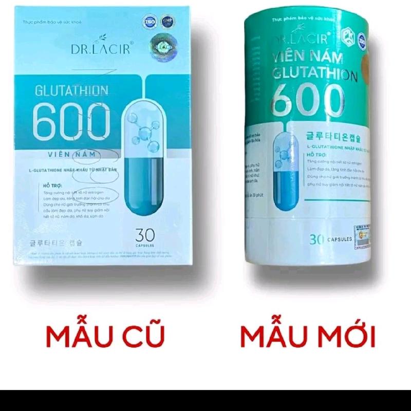  viên uống đẹp da glutathione 600 mẫu mới hộp 60 viên cắt mã npp 